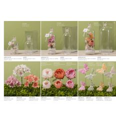 Bottiglia in vetro piccola decorata con farfalle e fiori linea Messaggi D'amore (A2501-AC)