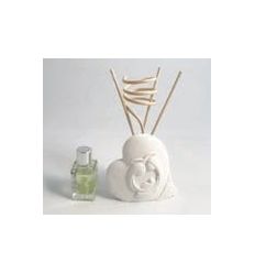 BOMBONIERA DIFFUSORE/PROFUMATORE CUORE IN GESSO CON SACRA FAMIGLIA CLARALUNA 2018 (18363)