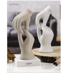 MANI CHE SI TOCCANO IN GRES PORCELLANATO GRIGIO CON BASE (IQ8407)