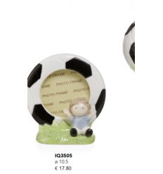 CORNICE PALLONE CON BIMBO IN PORCELLANA (IQ3505)