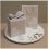 Profumatore diffusore palla piccola in porcellana bianca e argento (cl23101)