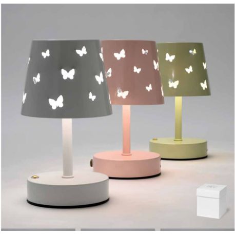 Lampada led con farfalle rosa (c2902)