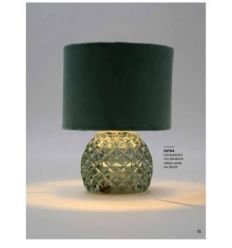 Lampada led in vetro con paralume verde (c2704)