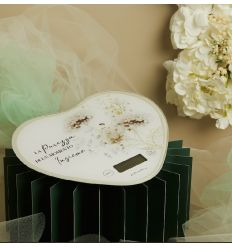 Bilancia cuore decoro verde (cl26031)