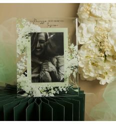 Portafoto con decoro verde (cl26033)