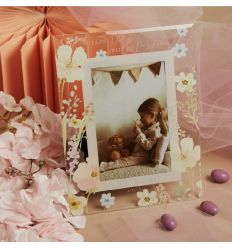 Portafoto con decoro rosa (cl26036)