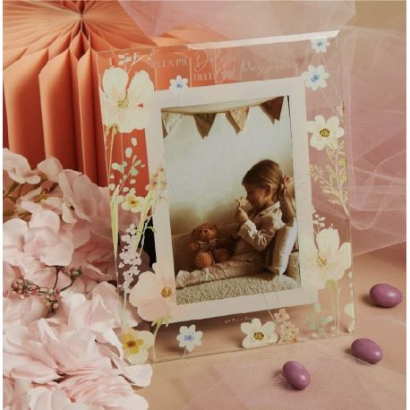 Portafoto con decoro rosa (cl26036)