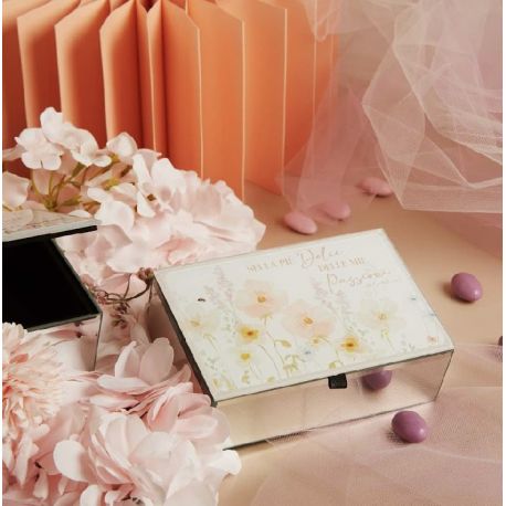 Portagioie con decoro rosa (cl26037)