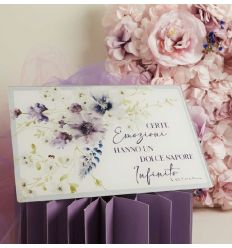 Tagliere in vetro decoro lilla (cl26042)