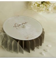 Vassoio girevole con decoro AMORE (cl26047)