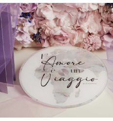 Vassoio girevole con decoro MONDO (cl26052)