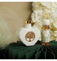 Oliera cuore con albero della vita oro con olio (cl26079ao)