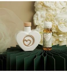 Oliera cuore con cuore oro rosa con olio (cl26077co)