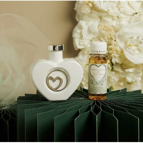 Oliera cuore con cuore silver con olio (cl26078co)