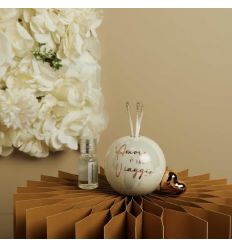 Diffusore globo piccolo con cuoricino oro rosa (cl26121)