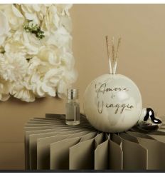 Diffusore globo grande con cuoricino argento (cl26124)