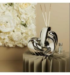 Diffusore cuore intrecciato grande argento (cl26138)