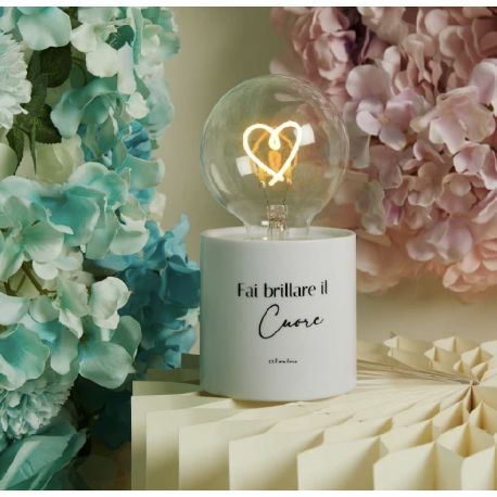 Lampada led bianca con luce cuoricino (cl26141)