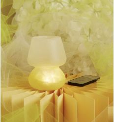 Lampada led gialla piccola con telecomando (cl26164)