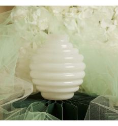 Vaso in vetro tondo piccolo bianco (cl26156)