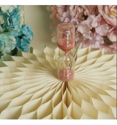 Clessidra in vetro bicolore rosa (cl26215)