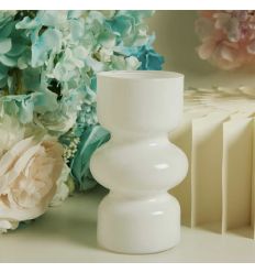 Vaso tubo in vetro bianco (cl26236)