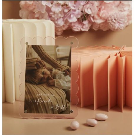 Portafoto nuvoletta rosa in plexyglass senza cuore (cl26317)