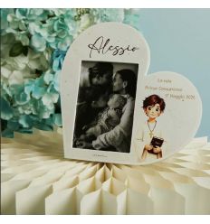 Porta foto cuore ragazzo comunione (cl26361)