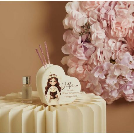 Diffusore cuore ragazza comunione (cl26377)