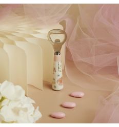 Apribottiglia decoro floreale rosa (cl26021)