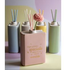 Profumatore libro rosa con scritta con fiore (C4302F)