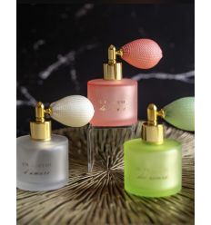 Portaprofumo ambra con spray con scritta (C5003)